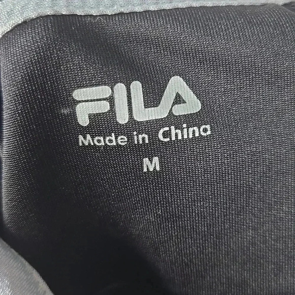 Fila Mens jacket 1/4 quater zip pullover Tricot active sweater black/gray - Picture 5 of 5